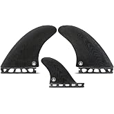 STCO Volan Black 2+1 Surfboard Fin Set - Fiberglass