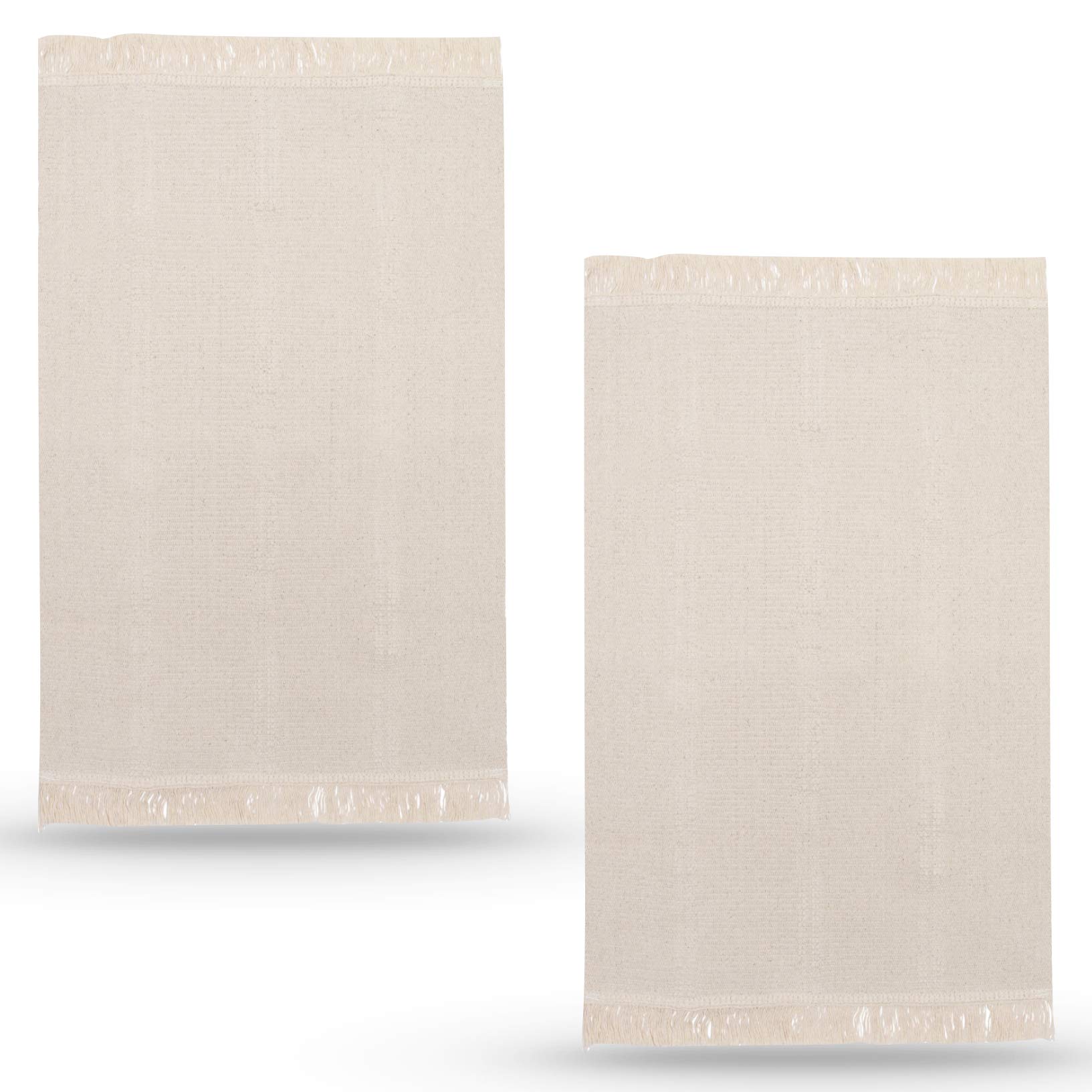 Lidoma IKEA Sortsö Rug 55 x 85 cm Flat Woven Natural White Cotton Beige Unbleached Set of 2