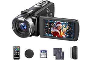 CAMWORLD Camcorder Video Camera 4K 42MP, 3.0" 270° Rotation Screen Cam Corder, Vlogging Camera for YouTube, 18X Digital Zoom Camcorders with 2 Batteries, Remote Control and 32G SD Card