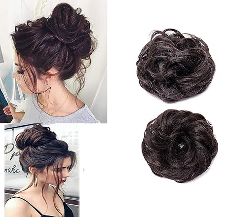 Morges Synthetic Hair Extension Frill For Women Bun Making For