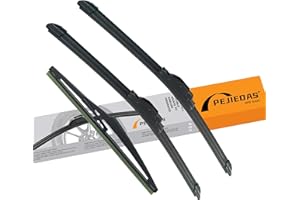 PEJIEDAS 3 Wiper Blades for Kia Sorento 2011-2015/Kia Soul 2010-2019, OE Genuine Replacement (24″/20″ Front Wiper + 11″ Rear Wiper)