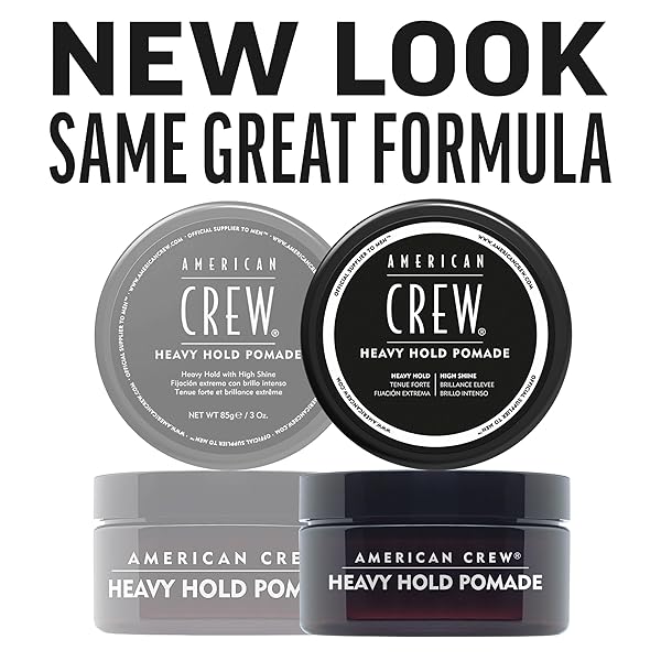 AMERICAN CREW MEN’S HAIR POMADE, LIKE STYLING GEL WITH HEAVY HOLD & HIGH SHINE, 3 OZ