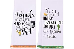 LXOMILL Tequila Gifts, Funny Kitchen Towels, Tequila Accessories, Cute Decorative Dish Towels Sets, Funny Tequila Gift, Housewarming Gift