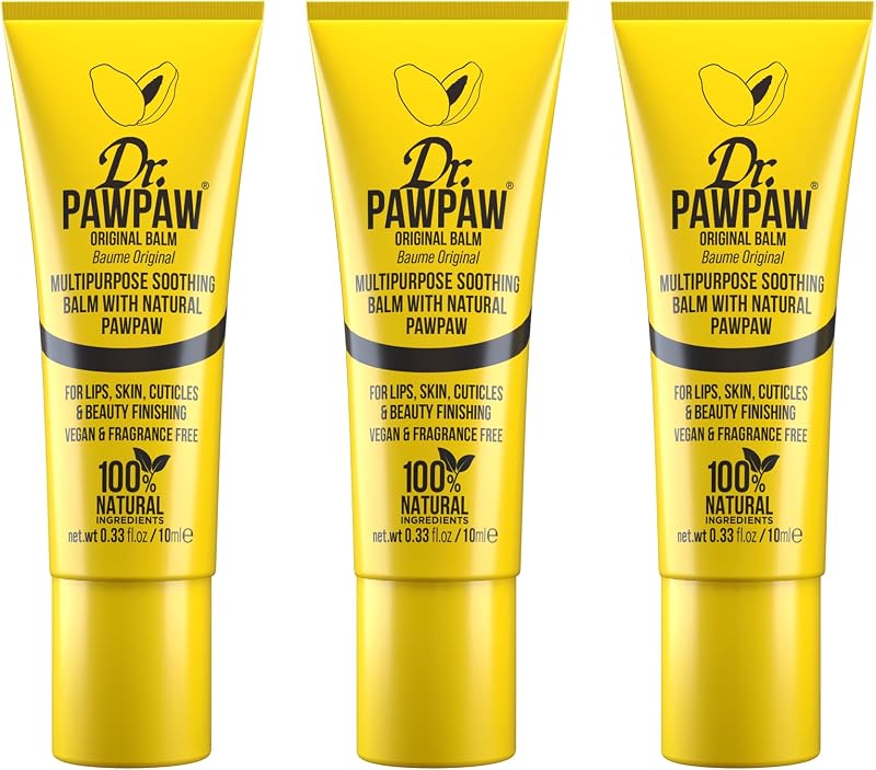 Dr. PAWPAW Original Balm 3x10ml Multi-Purpose Natural Hydrating Lip Skin Hair