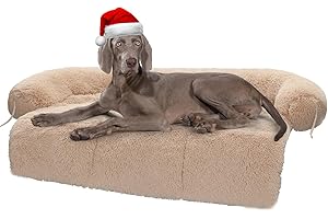 MUTTROS Dog Bed Large Sized Dog, Fluffy Dog Bed Couch Cover, Calming Large Dog Bed, Washable Dog Mat for Furniture Protector,Perfect for Small, Medium and Large Dogs and Cats