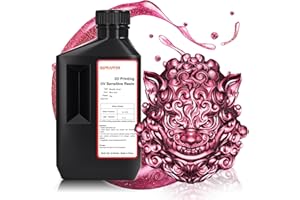RepRapper Wine Red MetalShift 3D Printer Resin 405nm Fast UV-Curing Standard Photopolymer 3D Printing Resin with Metallic Shine for LCD Printer, Garnet Glare 1000g