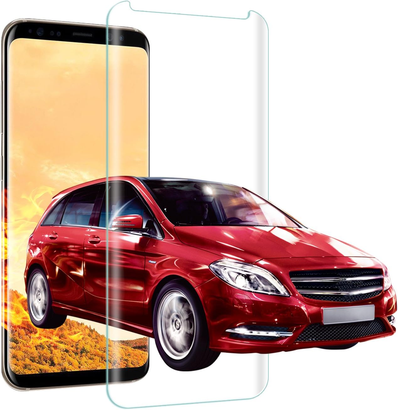 Galaxy S8 Plus Glass Screen Protector,YepTech Tempered Glass [Case Friendly] 3D Curved Edge Ultra Clear 9H Hardness Bubble Free, Anti-Fingerprint, Anti-grease for Samsung Galaxy S8 Plus