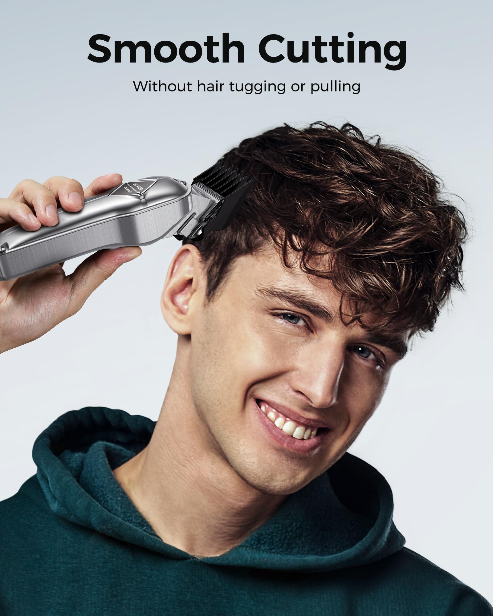 GLAKER Hair Trimmer for Men - Professional Clippers and Trimmers Set, Cordless Clippers for Hair Cutting, Rechargeable Barber Kit with T Blade Liner and Complete Guards Set for Men's Grooming