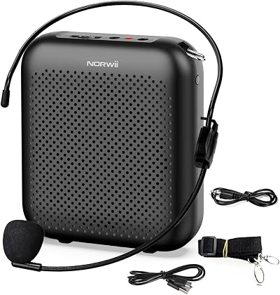 Norwii Voice Amplifier 10W USB-C 2000mAh Wireless Headset Microphone for