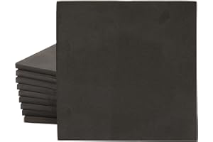 10 Pack Black EVA Foam Sheets, 9.6x9.6-Inch 10mm Thick High-Density Board for Arts and Crafts Supplies, Cosplay Costumes and 