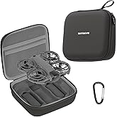 Honlyn Carrying Case for DJI Neo 2,PU Leather Storage Bag Camera Aceessories (for DJI NEO 2 Black)