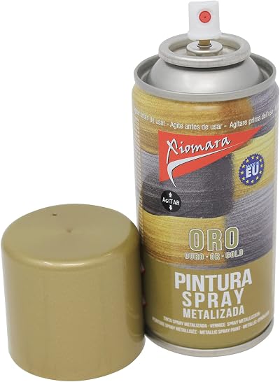 Bright Ideas Metallic Gold Lacquer Spray Paint 150ml for Crafts & Decor