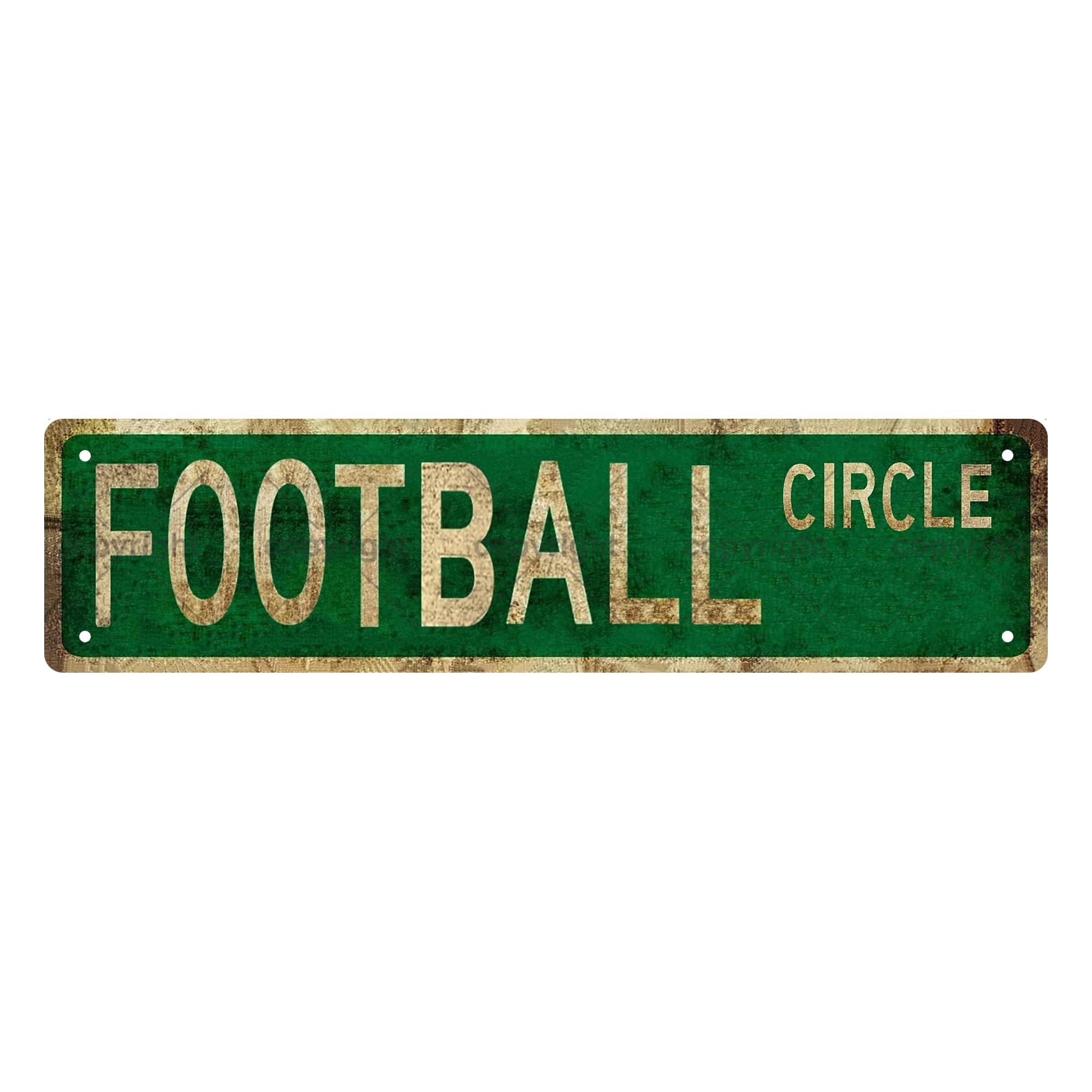 FOOTBALL CIRCLE Vintage Metal Tin Sign, Street