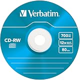 Verbatim 43167 CD-RW 80min 12x Rewriteable Colour Discs 5 Pack Slim Case view 4