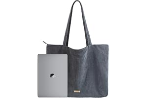 VANDEL Corduroy Tote Bag for Women and Men with Zipper and Inner Pockets. Cute School Tote Bag with Zipper, Aesthetic