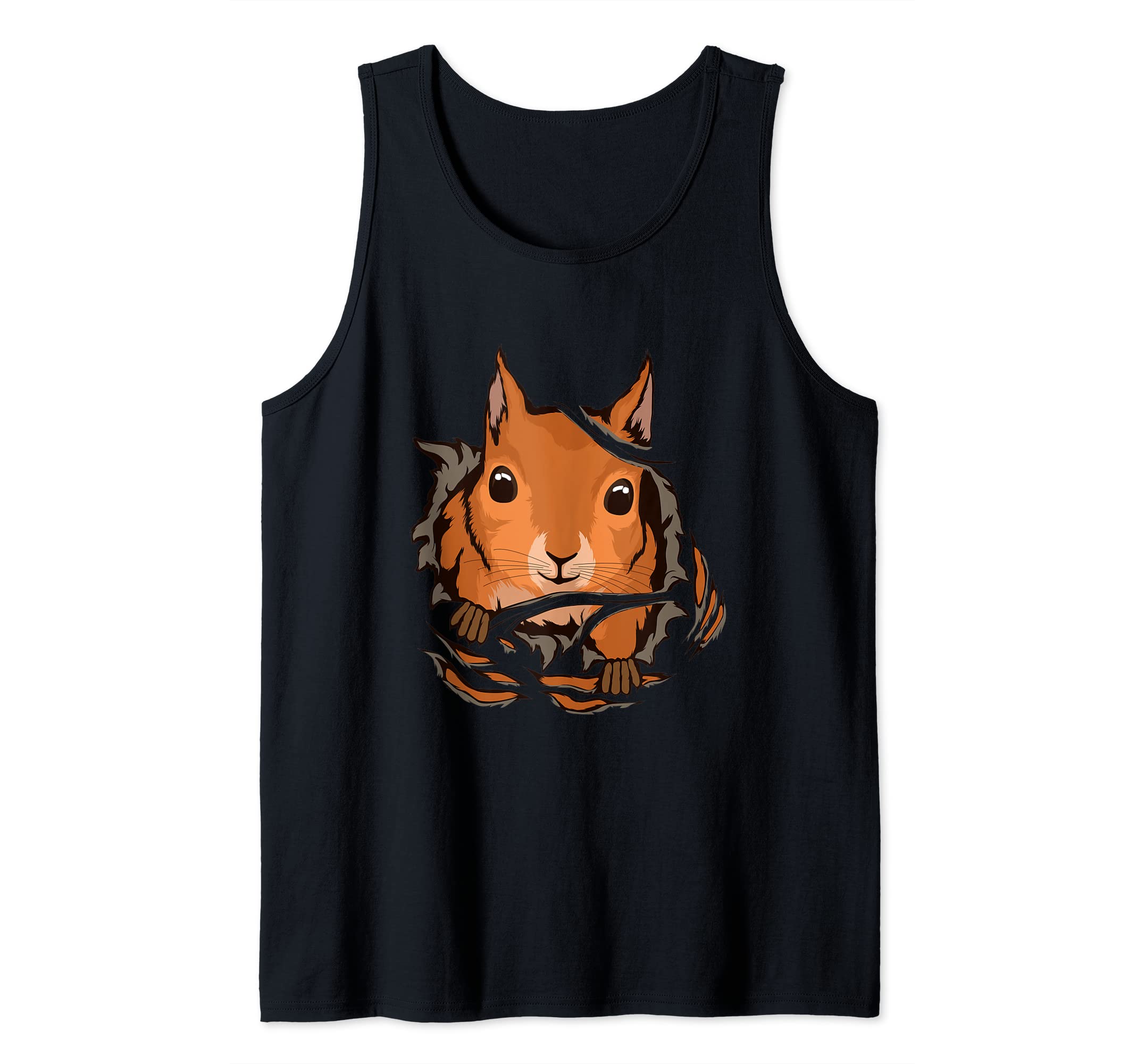 Squirrel From Inside Torn Apparel Squirrel Tank Top