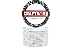 CRAFTWIRE USA Solid Bare Stainless Steel Wire Round Selection, Dead Soft, 1/2 LB, 24 Gauge