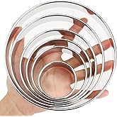 6-Piece Round Cookie Cutters (2, 3, 3.5, 4, 5, 6 Inch) Biscuit Cutter Set | Dishwasher Safe, Laser-Etched Sizes, Stainless St