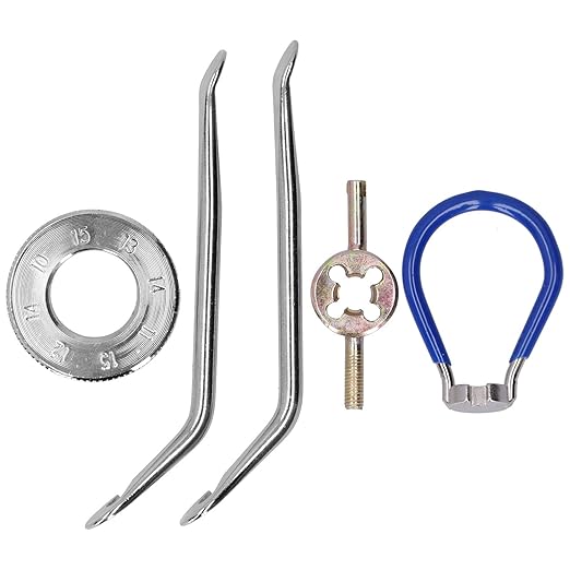 Bike Spoke Wrench Kit, Strong Rolled Steel 8‑Way Durable High‑Strength