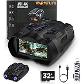 WARMTUYO Night Vision Goggles - 4k Infrared Binoculars with 3.5" HD Screen -16X Digital Zoom 9 Gear Nightvision Binocular for Adults - 5000mAh Up to 12H with 32GB TF Card - Gifts for Hunting Outdoor