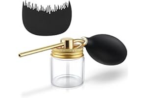 Hohean Hair Building Fiber Spray with Hairline Optimizer, Hair Fibers Spray for Hair-building, Portable Fiber Powder with Nozzle, Hairline Building Powder Accessory(Gold)