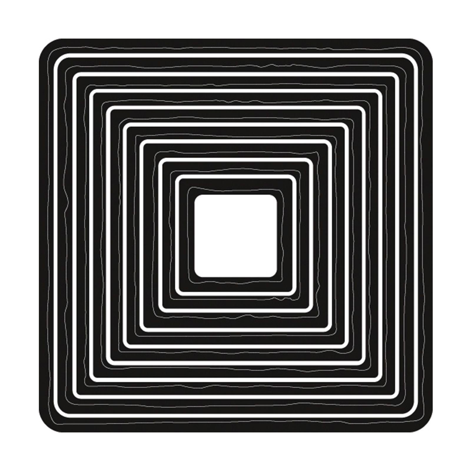 Marianne Design Craftable Basic Distressed Square Die, Metal, Grey, 16 x 12.4 x 0.2 cm