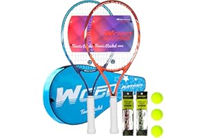 WOED BATENS 19" 23" 25" Kids Tennis Racket Junior/Youth Tennis Racquet with Tennis Ball Carry Bag Overgrips Vibrations Dampers…
