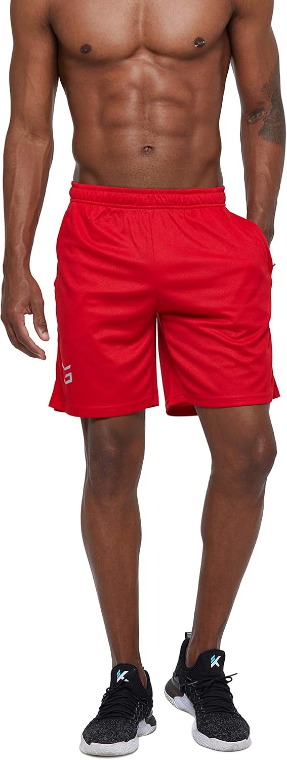 G Gradual Men's 7" Workout Running Shorts Quick Dry Lightweight Gym Shorts with Zip Pockets: Clothing