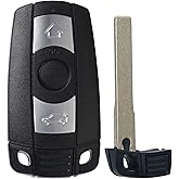 SUPALAND Key Fob Keyless Entry Fits for BMW 1 3 5 Series 325i,328i,330i,335i,525i,528i,530i,535i,550i M3 X1 X4 & More 2007 2008 2009 2010 2011 Remote Control Key Replacement KR55WK49127 KR55WK49123
