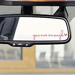 3 x You Are Enough Rearview Mirror Decal, Vanity