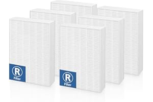 6-Pack HPA300 Replacement Filter R for Honeywell HPA300 Air Purifiers, Fits HPA300, HPA090, HPA100, HPA200 Series, and HPA530