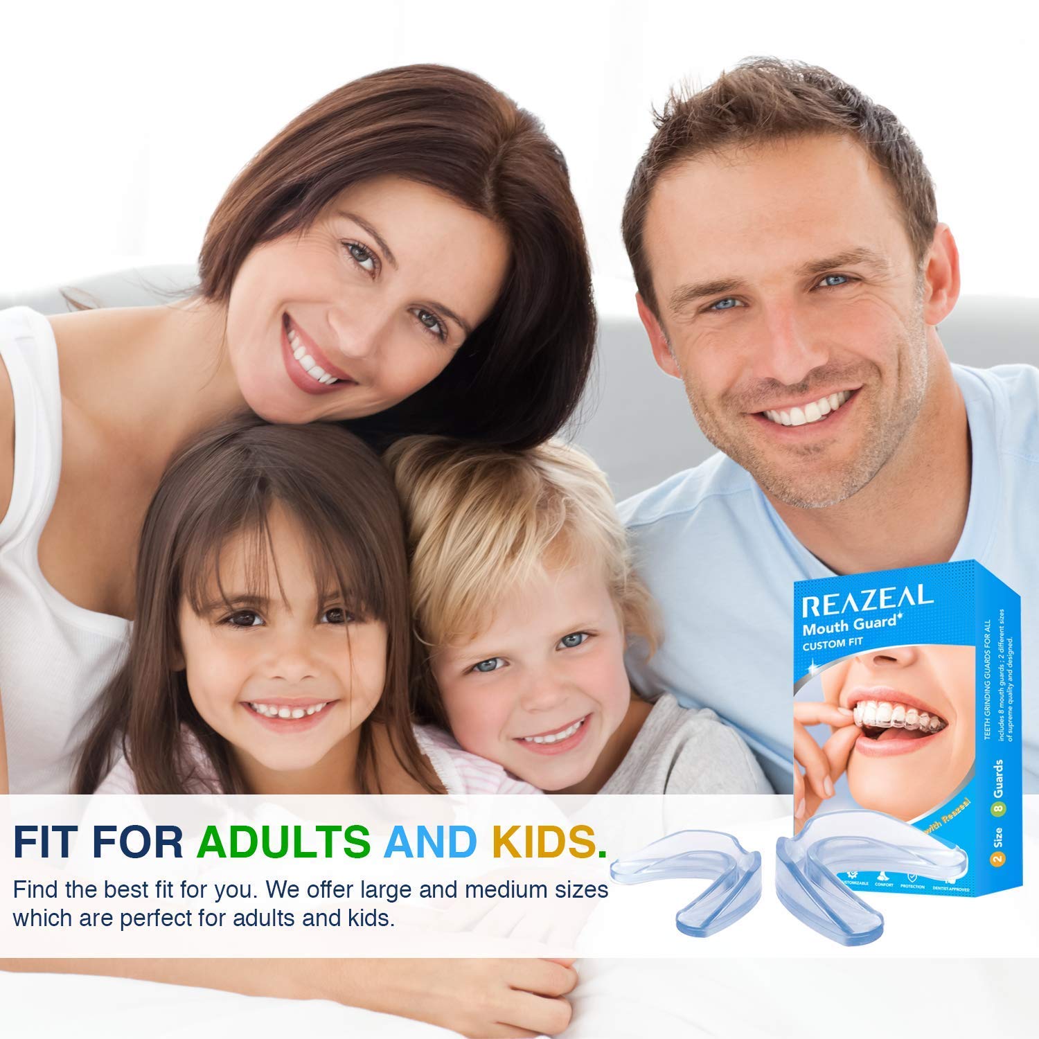 Health Professional Dental Guard - Pack of 8 - New Upgraded Anti Grinding Dental Night Guard, Stops Bruxism, Tmj & Eliminates Teeth Clenching : Beauty