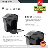 Burg-Wächter MB01A Anthracite Classic Wall Mounted Galvanised Post Box view 2