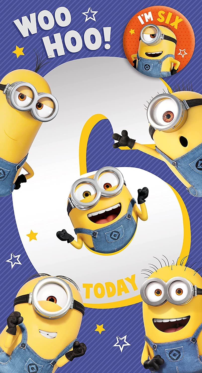Despicable Me 2 Age 6 Birthday Card