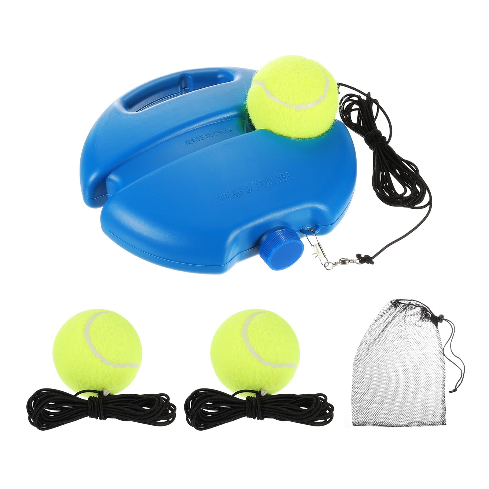 PATIKIL Tennis Train Rebound Ball With 3 String Balls, Solo Training Equipment Self Practice Portable Tool Rebounder Kit for Beginners Sport Exercise, Blue