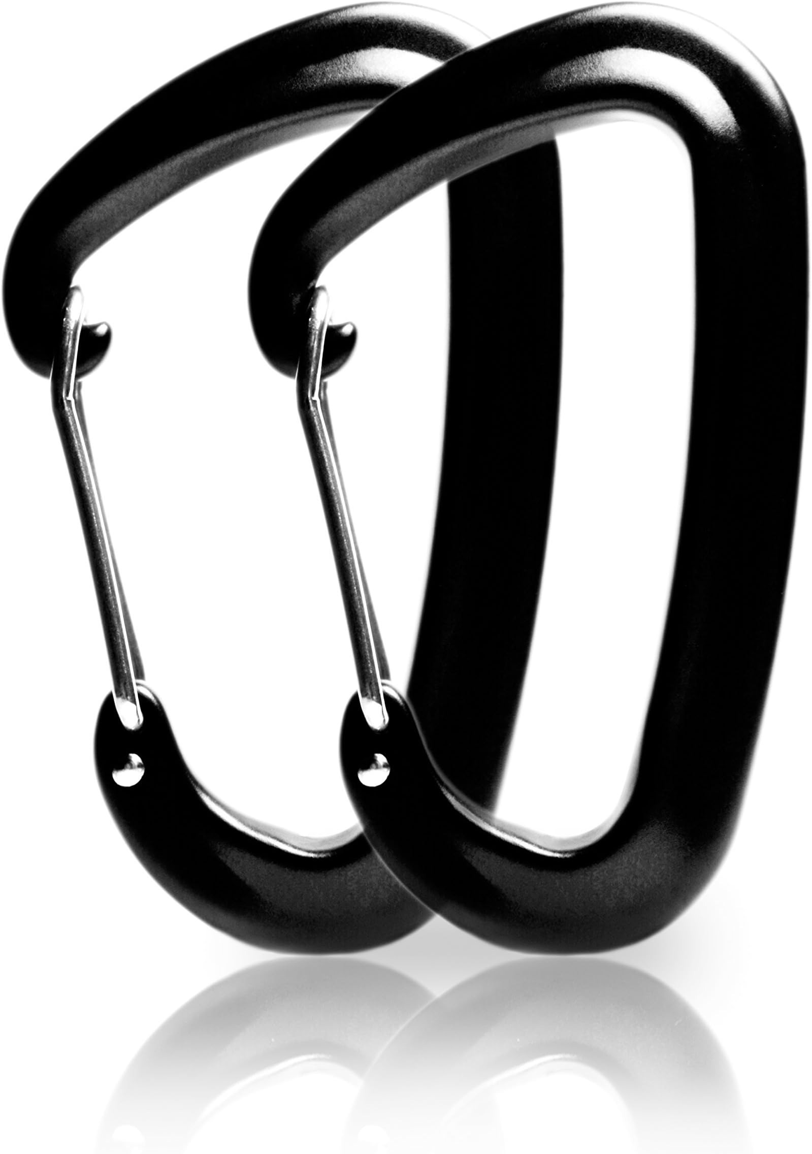 Kiwano Products Wiregate Carabiner, Lightweight Aluminum Carabiners Perfect for Hammock Straps and Other Equipment, Black