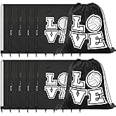 12 Pcs 17 Inch Volleyball Style Drawstring Bag Sports Ball Backpack Drawstring Sack Cinch Bags for Team Gift Party Favors