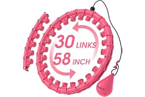 JKSHMYT Weighted Hula Circle Hoops for Adults Weight Loss, Infinity Fit Hoop Plus Size, 30 Detachable Links, Exercise Hoop for Women and Beginners