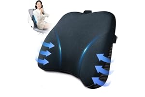DREAMER CAR Lumbar Support Pillow for Office Chair for Low Back Pain Relief - Mini Side Wedge Shape Lumbar Pillow for Chair Comfort Your Lower Back Area (Dark Gray)