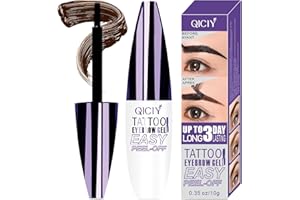 GAVOSY Peel Off Eyebrow Gel, Peel off Eye Brow Tinted Cream, Tinted Eye Brow, Grey Brown Tattoo Eyebrow Gel Easy Peel Off for Women, Waterproof & Sweatproof for All Skin Types(Brown)