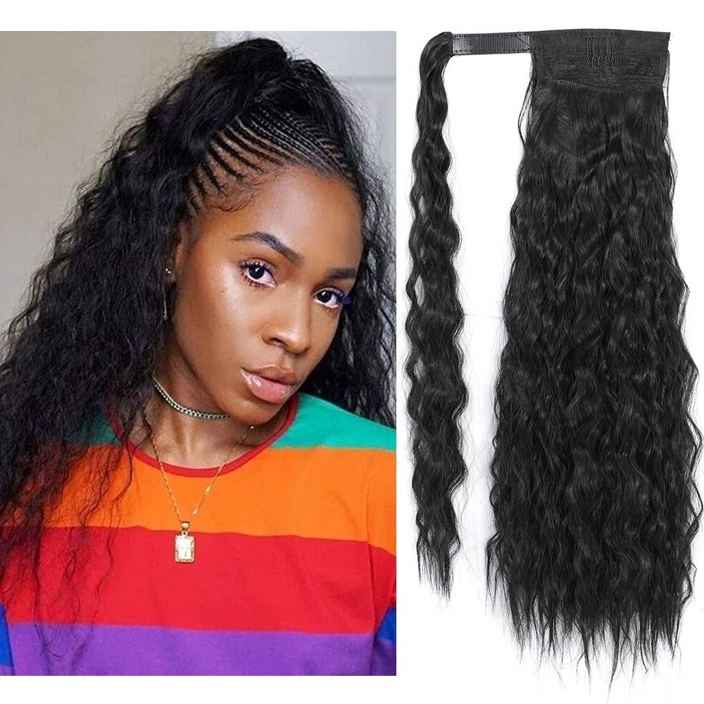 NAYOO Long Corn Wave Ponytail Extension 22 inch Magic