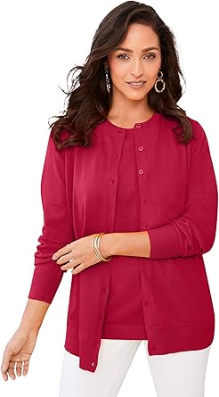 Women's plus size red cardigan sweater Clearance