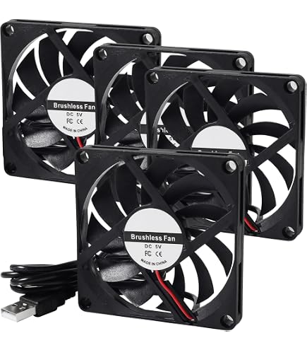 Amazon.com: 2Pcs DC 5V 8010 Fan 3D Printer 80x80x10 Brushless