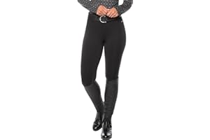 Kerrits Women's Power Stretch Fleece Silicone Knee Patch Winter Horse Riding Tights – Polartec Equestrian Legging, Pocket