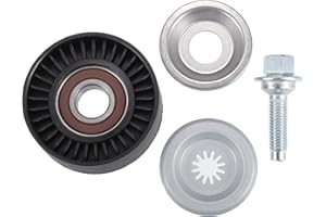 ACROPIX Drive Belt Idler Pulley Fit for Jeep Wrangler 6 Cyl 3.6L 2012-2019 No.4627039AA/4627041AA - Pack of 4