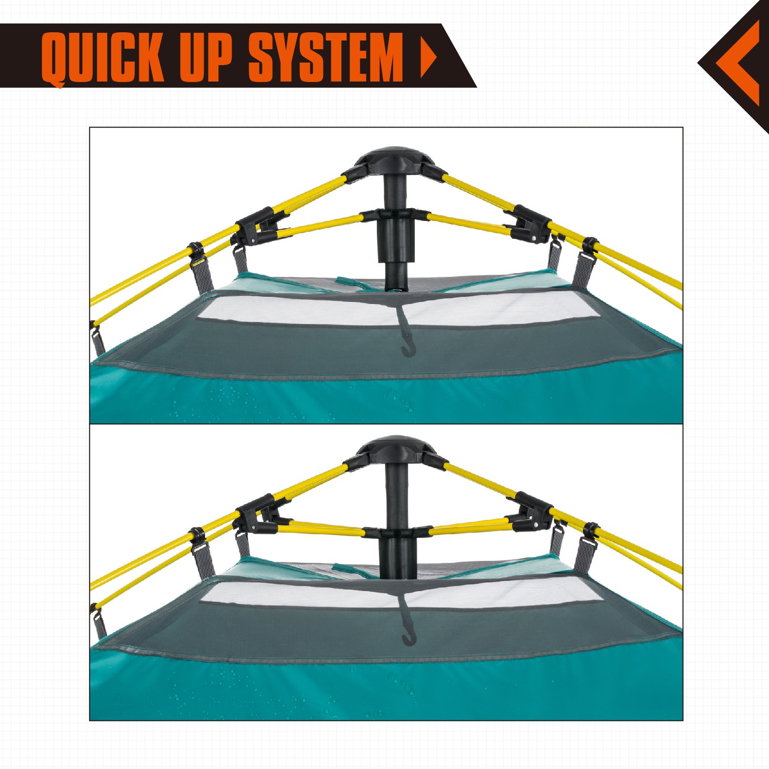 KingCamp Quick Up 3-4 Person Screen House Leisure Beach Tent UPF 50+ with Canopy for Beach Camping (Palm Green)