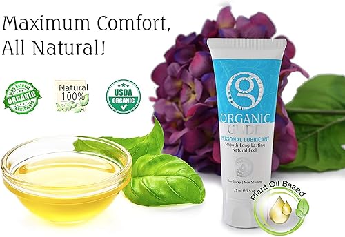 Organic Glide Natural Personal Lubricant, Probiotic Edible Lube. Parabens,  Glycerin, Flavorings Free - for Men Women and Couples. Best for Menopause  and Sensitive Skin in Saudi Arabia