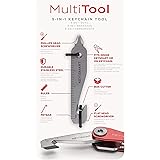KeySmart MultiTool - 5-in-1 Multi-Purpose Keychain Tool with Box Cutter, Ruler, Pry Bar, Phillips and Flat Head Screwdriver -