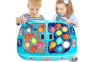 ANNKIE Whack Game Mole for Toddlers, Toys for 3-12 Year Old Boys and Girls, Pounding Game for Kids,Gifts for 3 4 5 6+ Year Old Boys, Interactive Educational Toy with Sound and Light,PK Mode with 2 Hammers