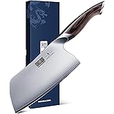 HOSHANHO 7 Inch Butcher Knife, Japanese High Carbon Steel Heavy Duty Meat Cleaver Knife, Professional Bone Cleaver Knife Suit
